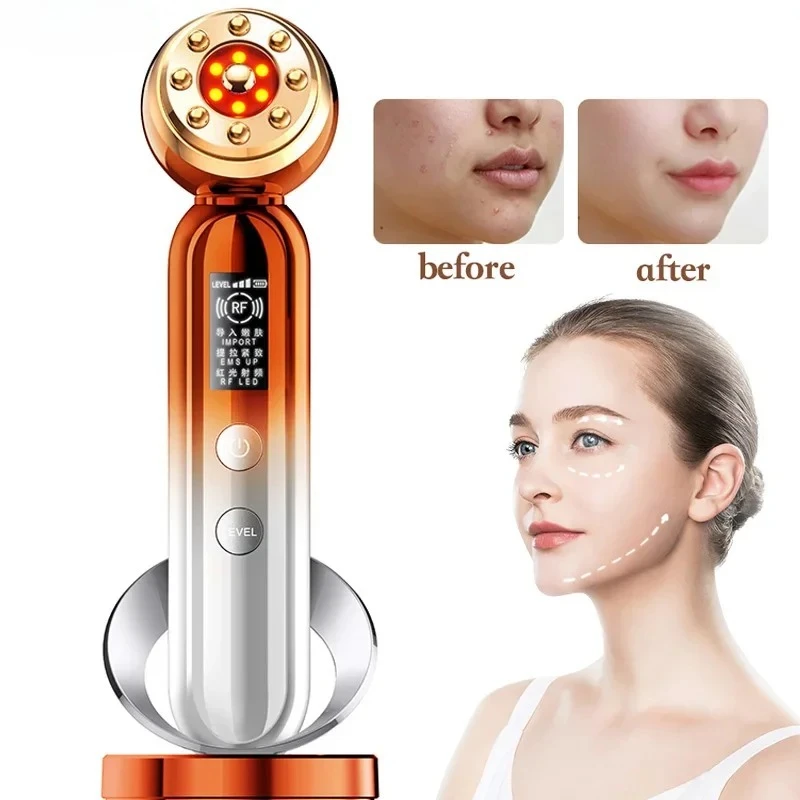 EMS Facial Beauty Device Lite Radiofrequentie Oogmassager Microstroom Face Lifting Rimpel Remover LED Photon Gezichtsverzorgingstool