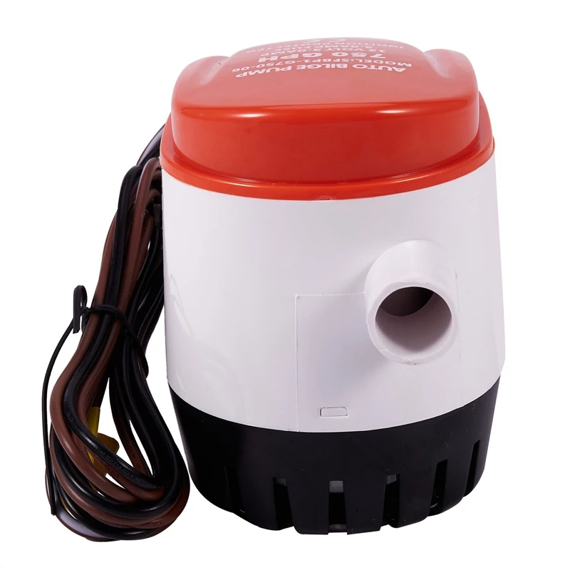 

B0a-tAutomatic 12V Bilge Pump 750Gph with Internal Float Switch Auto Water Boat Submersible Auto Pump with Float Switch Marine /