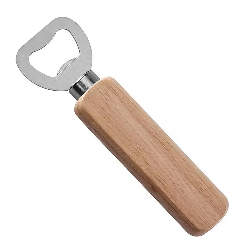 

Stainless Steel Beer Bottle Opener with Wooden Handle, Metal, Wedding Party Gift, 100Pcs