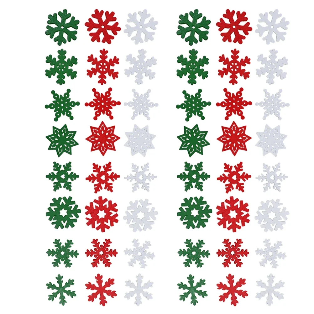 2026 Latest Models Wooden Snowflake Cutouts Christmas Tree Hanging Ornament DIY Craft Xmas Home Decoration Supplies