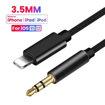 AUX audio kabel 8 pinů na 3,5 mm jack reproduktorový kabel pro iPhone 7 8 X XS MAX XR auto sluchátka headset Aux konvertor audio jack 10 nejlepší prodej 8pinový 3,5mm jack - №3