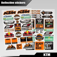 Suitable for KTM Motorcycle Stickers EXC Dirt Bike Reflective Waterproof Helmet Stickers Modified Duke/RC Decals ADV