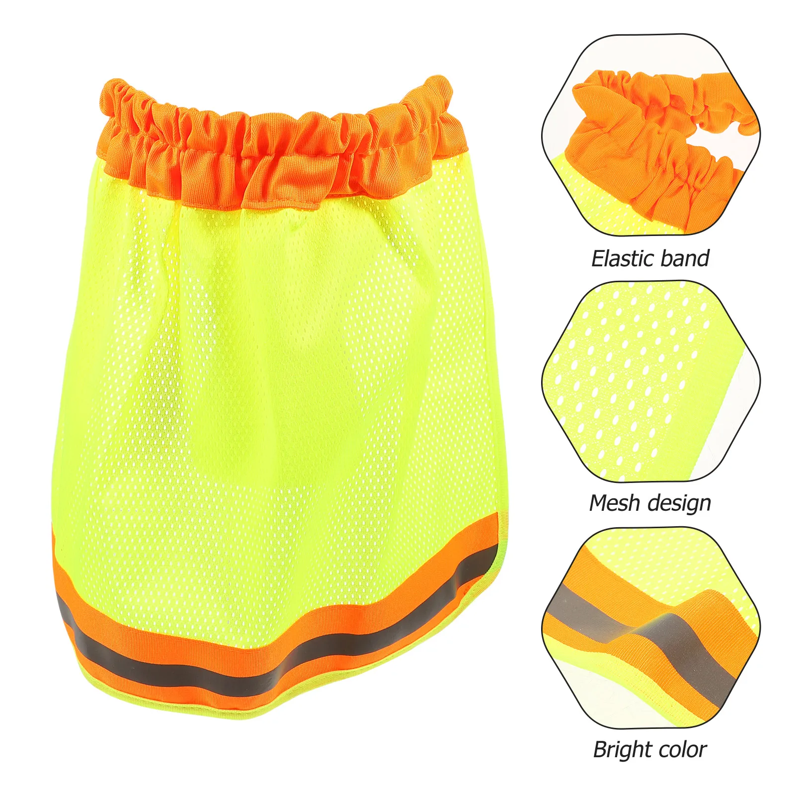 

4pcs Hard Hat Cover Mesh Neck Protector Long Brim Uv Protection Lightweight Foldable Safety Accessory