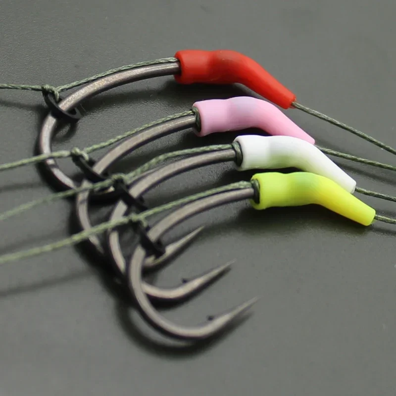 20pcs Carp Fishing Hook Kickers D Rig Kicker Aligners Hooks Sleeves Rigs All Colors Accessories End Terminal Tackle