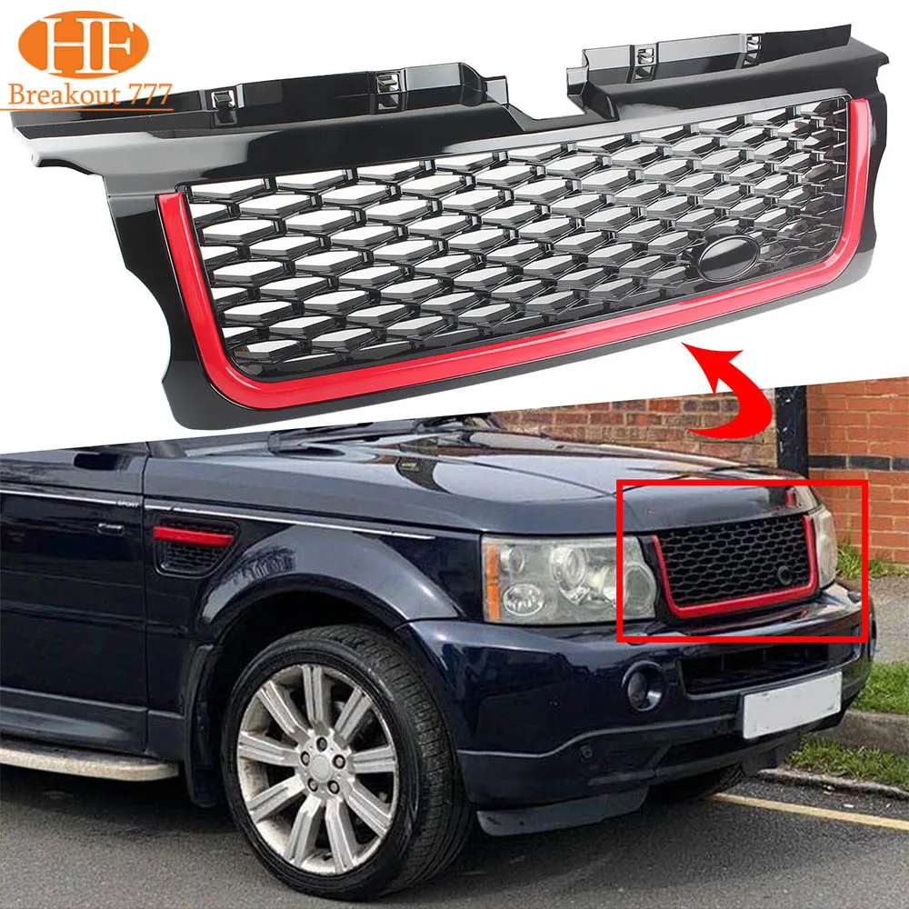 

For Land Rover Range Rover Sport 2006-2009 Car Front Bumper Grille Racing Grills Centre Panel Styling Upper Grill