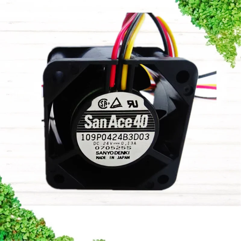 Sanyo 109P0424B3D 01/03 4028 24V dual ball frequency converter cooling fan 4CM cm image 4