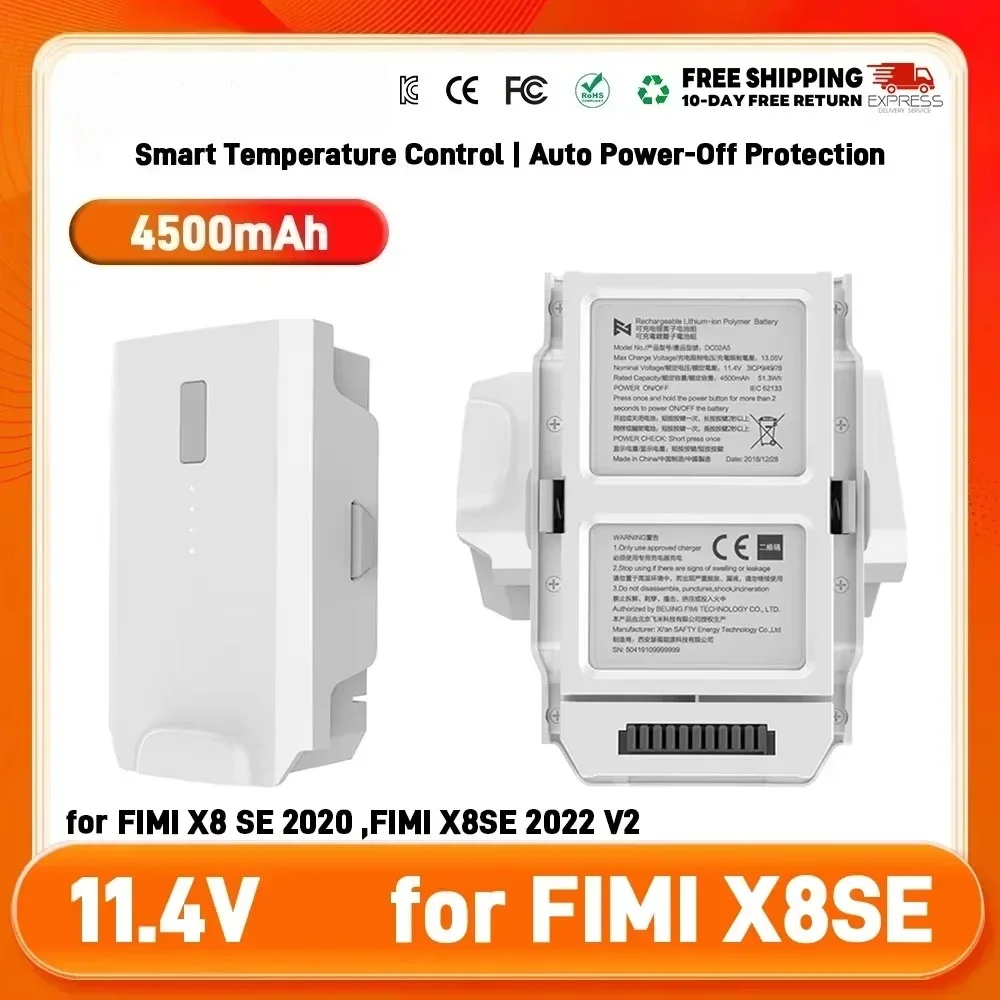 

For FIMI X8SE 2020 2022 Drone Battery 4500mAh Lipo Intelligent Flight Battery for X8 Series Accessories.