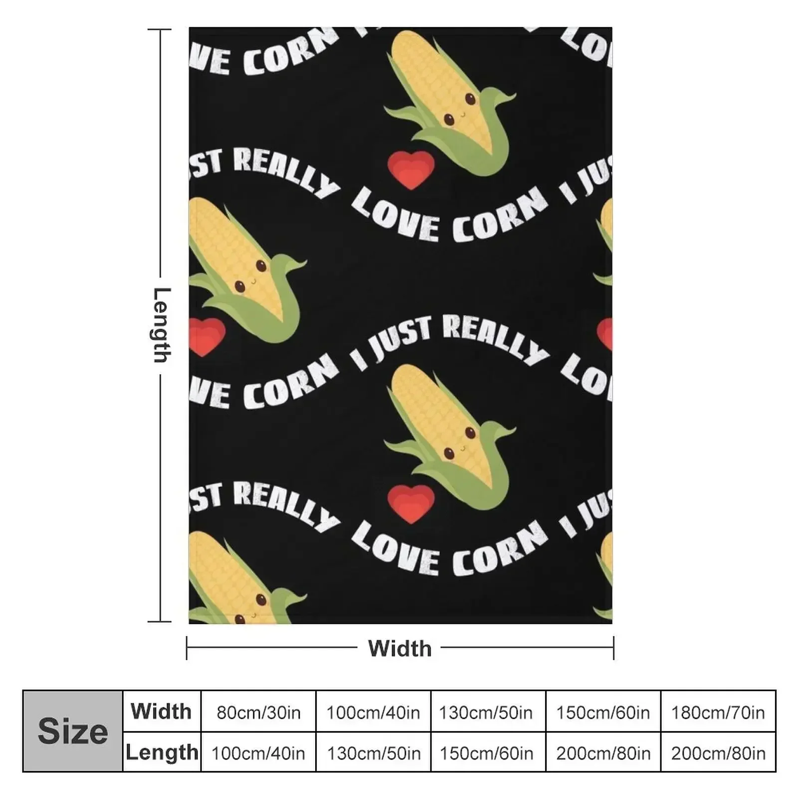 Corn On The Cob, I Just Really Love Corn Throw Blanket for winter Designers anime Blankets