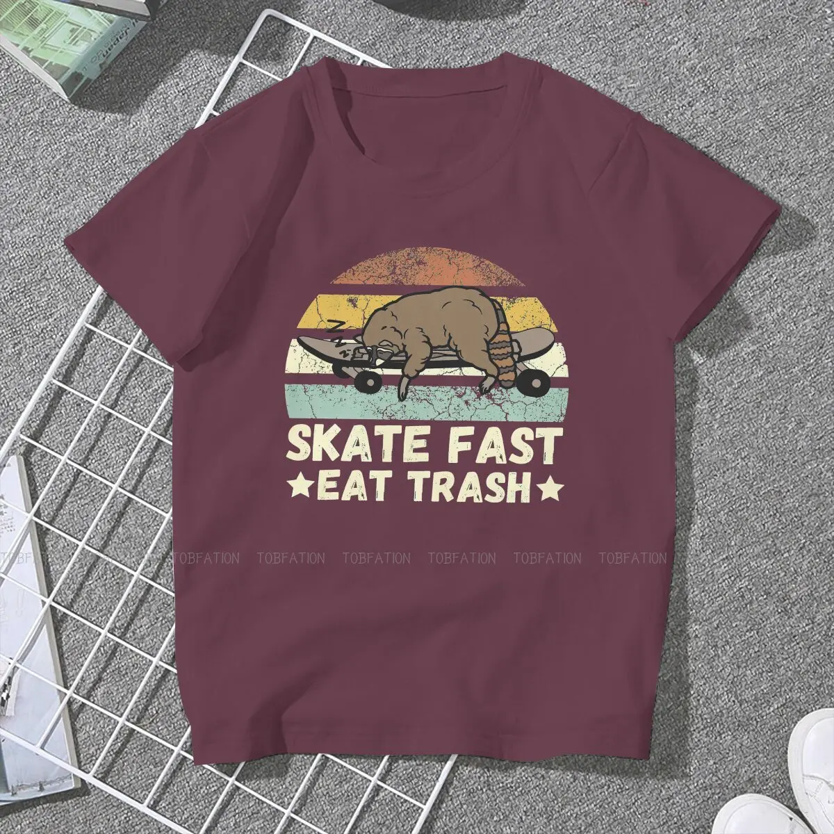 Funny Skate Fast  Cute Funny Raccoon Meme  Unique TShirt for Girl Eat Trash Live Fast Comfortable Gift Idea  T Shirt