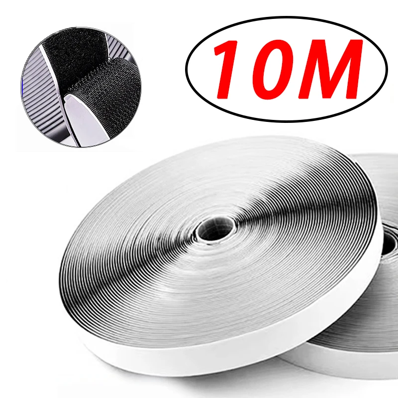 1-10M Klettverschlussband Selbstklebendes Haken- und Schlaufenband für Heimwerker Magisches Klebeband Auto-Klebeband mit starkem Klebstoff Aufkleberband