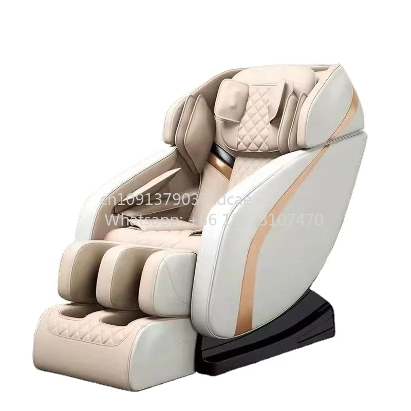 Luxury Zero Gravity 3D Shiatsu Kneading Massage Chair Bluetooth Heat Foot Features Full Body Leather Covering Waist Head