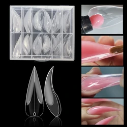 120pcs Curved Stiletto Nail Dual Forms for Poly Nail Gel 3D Eagle Claw Hawk Curve Sculptural Nails Reusable Full Cover Molds