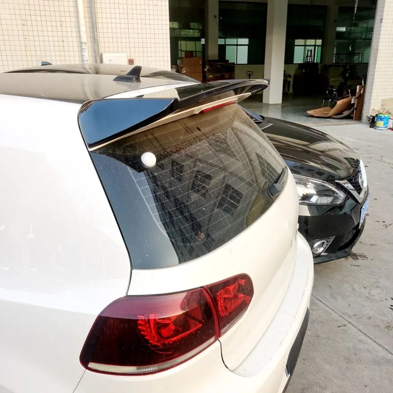 For Volkswagen Golf 6 MK6 GTI R20 2009-2013 Rear Roof Lip Spoiler Diffuser Tail Fin Accessories Fixed Wind Wing Body kit Tuning