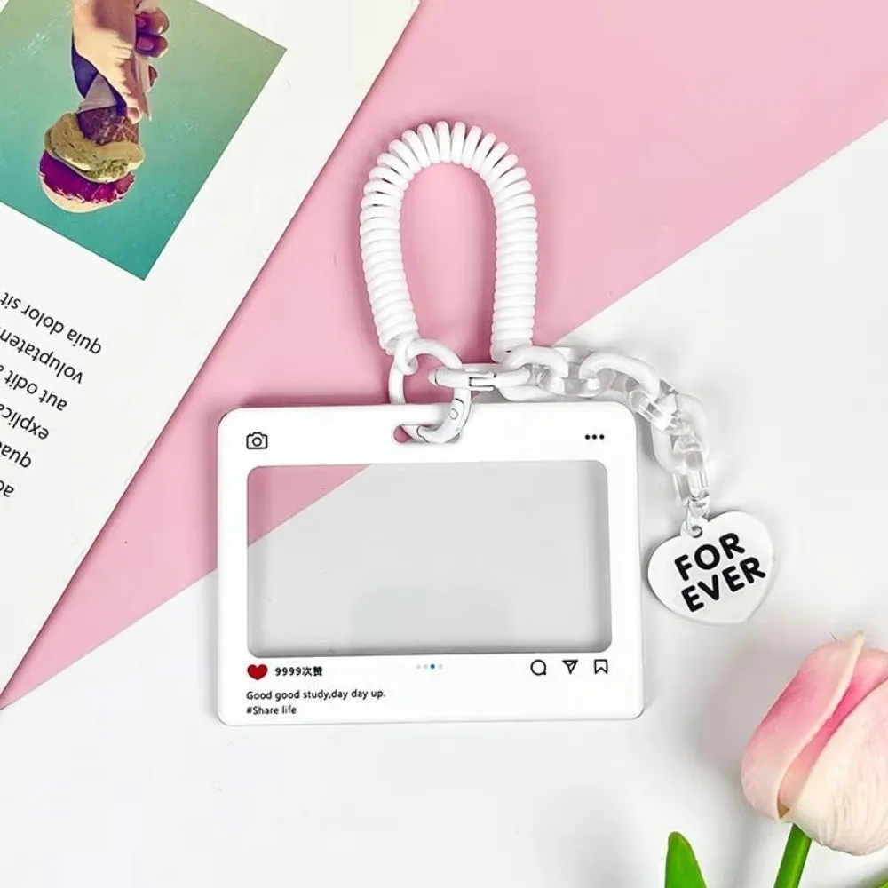 لطيف الكرتون نمط بطاقة يغطي مزدوجة الوجهين شفافة حامل بطاقة الائتمان الشريحة إغلاق مكافحة خسر حامل بطاقة المفاتيح