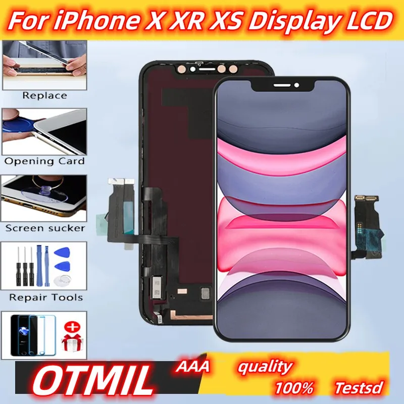 

100% протестированный ЖК-дисплей AAA +++ для iPhone X XR XS дисплей с 3D сенсорным экраном Запасные части без битых пикселей качество