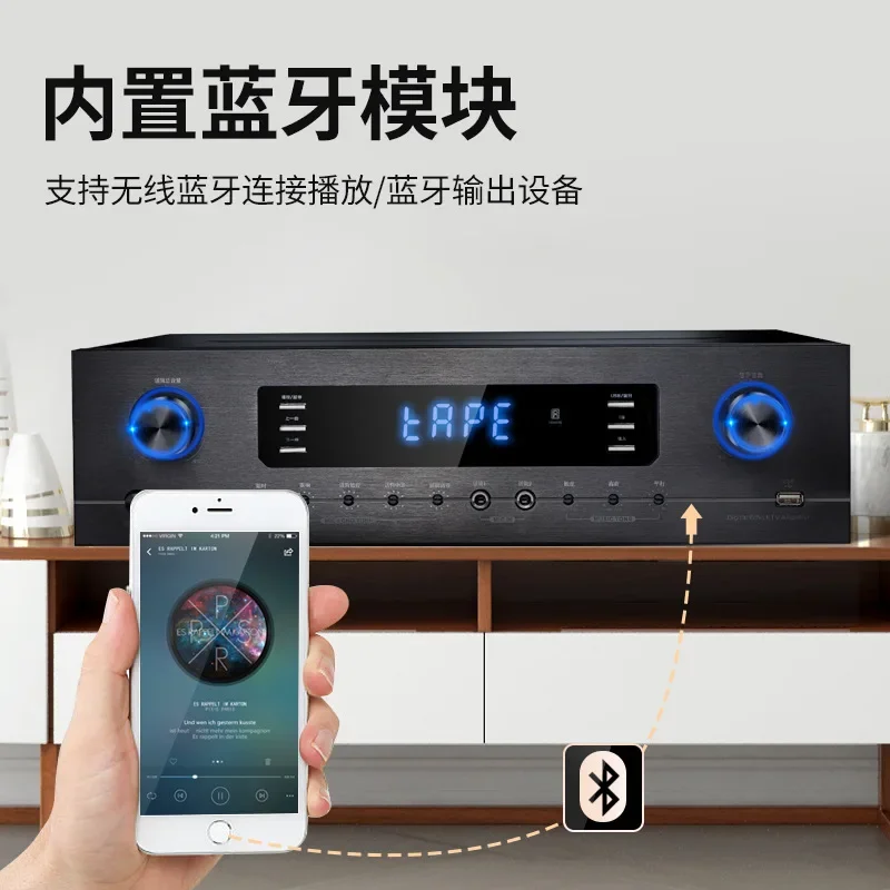 

Factory Wholesale Home Karaoke Machine Reverb Amplifier Power For Home And Commercial Use Bluetooth Singing.