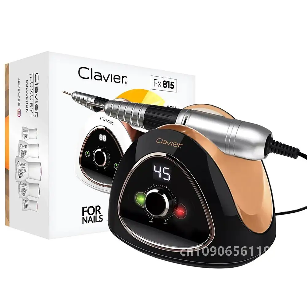 Clavier FX 815 45000RPM Professional Nail Drill Machine 68W Strong Electric Polishing  Machine Manicure Pedicure Set Nail Tools