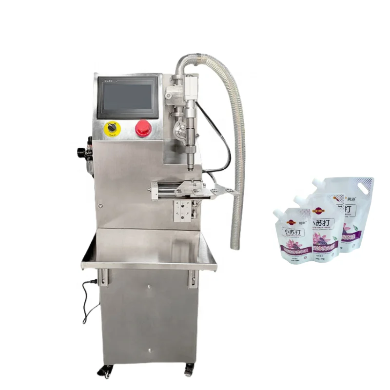 Semi Auto Laundry Detergent Water Filling Machines Shampoo For Ketchup Sachet Vertical Bag Pouch Filling And Capping Machine