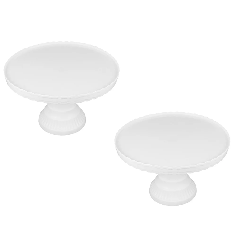

2Pcs Cake St Display Tray Rack for Birthday Wedding Party Dessert Pastry Mini Pans Decor Elegant Modern Style Chocolate