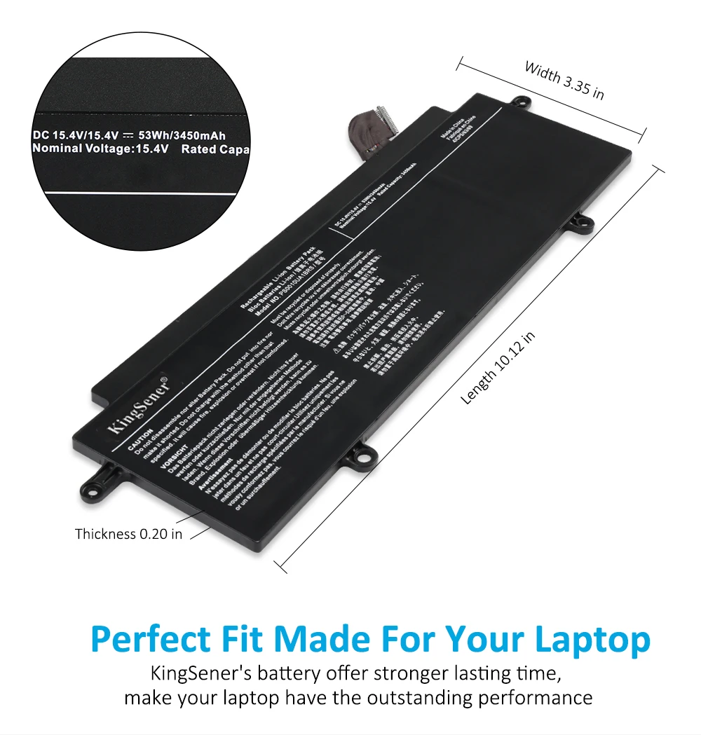 Imagem -05 - Kingsener-bateria do Portátil para Toshiba Dynabook Portege X30w X30w-j Series Notebook 15.4v 53wh 3450mah Ps0010ua1brs