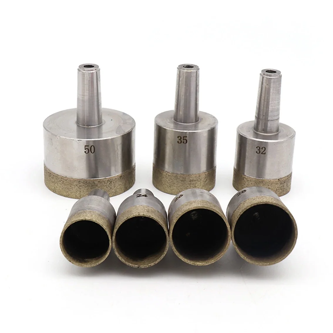 

1 шт. сверло диаметром 4 мм ~ 50 мм, сверло из спеченного стекла с конической ручкой, плитка, мрамор, стекло, керамика, нефрит, кольцевая пила, сверла