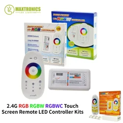 DC12-24V RGB RGBW RGBWC LED Controler 2.4G RF Touch Screen Remote Control 18A Dimming Switch For 5050 3528 5630 LED Strip Tape
