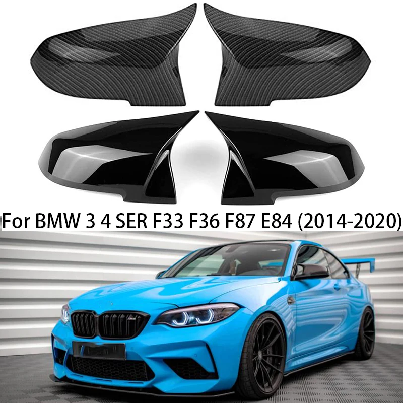 

For BMW X1 M2 3 4 SER F33 F36 F87 E84 2014 2015 2016 2017-2020 Carbon Fiber Car Rear View Mirror Covers Trim Cap accessories