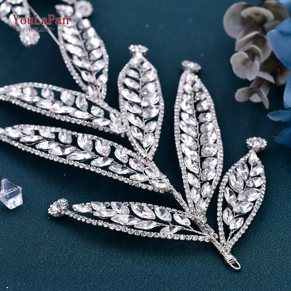 TOPQUEEN Rhinestone Bride Banquet Dress Belt Accessories Shiny Hollowed Out Leaves Sash For Party Wedding Dress SH501