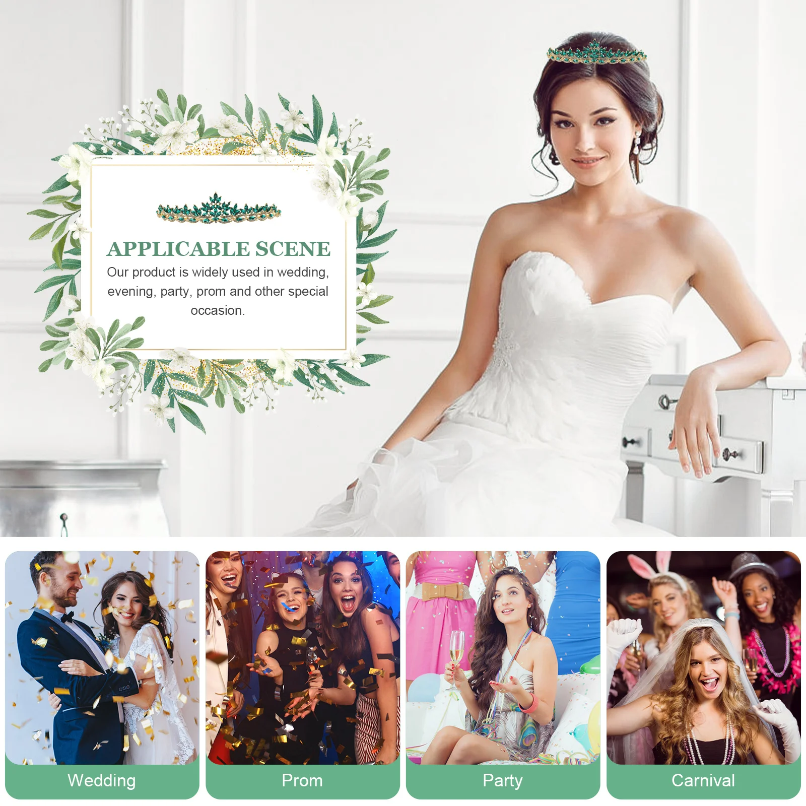 

Crystal Crown Headband Rhinestone Bridal Hair Accessories Wedding Headdress For Women Party Headpiece Hair Decor