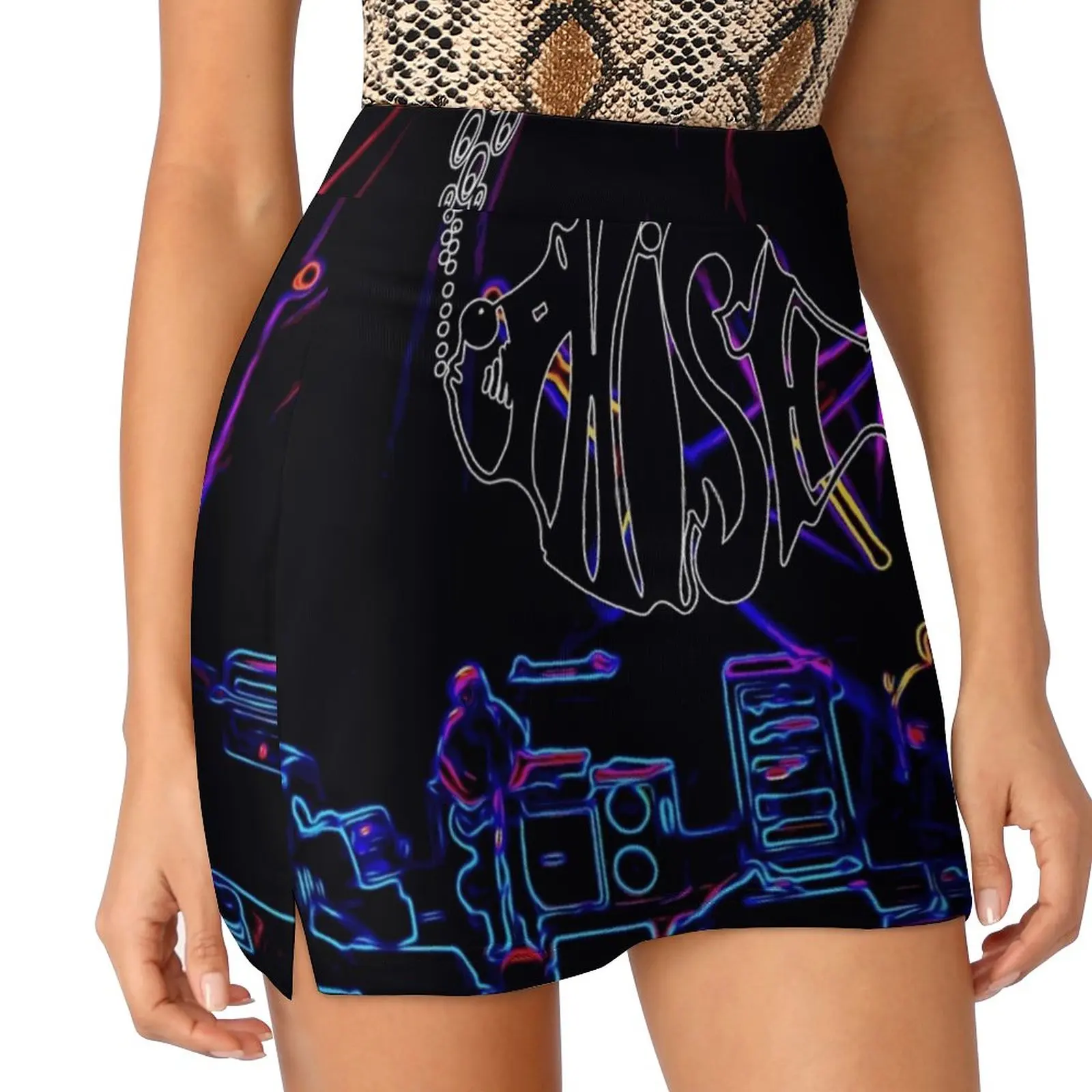 Phish Lamp Disco Electro Night Women's skirt Y2K Summer Clothes 2022 Kpop Style Trouser Skirt With Pocket Phish