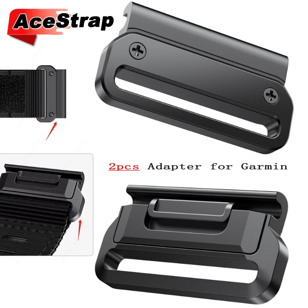 20mm 22mm 26mm 304 Edelstahl Uhrenadapter für Garmin Uhrenanschluss für Garmin 2 Stück schwarzes Uhrenarmband-Adapterzubehör