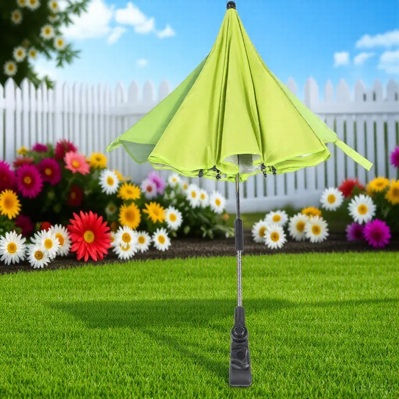 Pram Umbrellas Clip Stroller Umbrella Baby Uv Upf Clip- Adjustable Clamp Sun Shade Push Chair Wheelchair