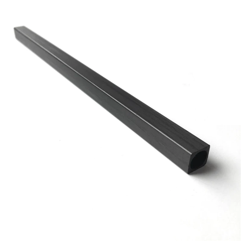 6pcs 1.4 mm - 10 mm Square Pultruded Carbon Fiber Tube Outside Square Inside Round Length 500mm Drone Accessories