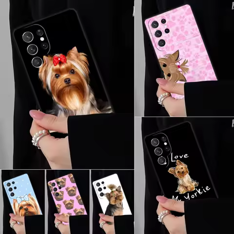 Yorkshire Terrier Yorkie Dog Pet Animal Phone Case For Samsung Galaxy S25 S24FE S23 S22 S21FE S20 S10 Plus Ultra Note20 Cover