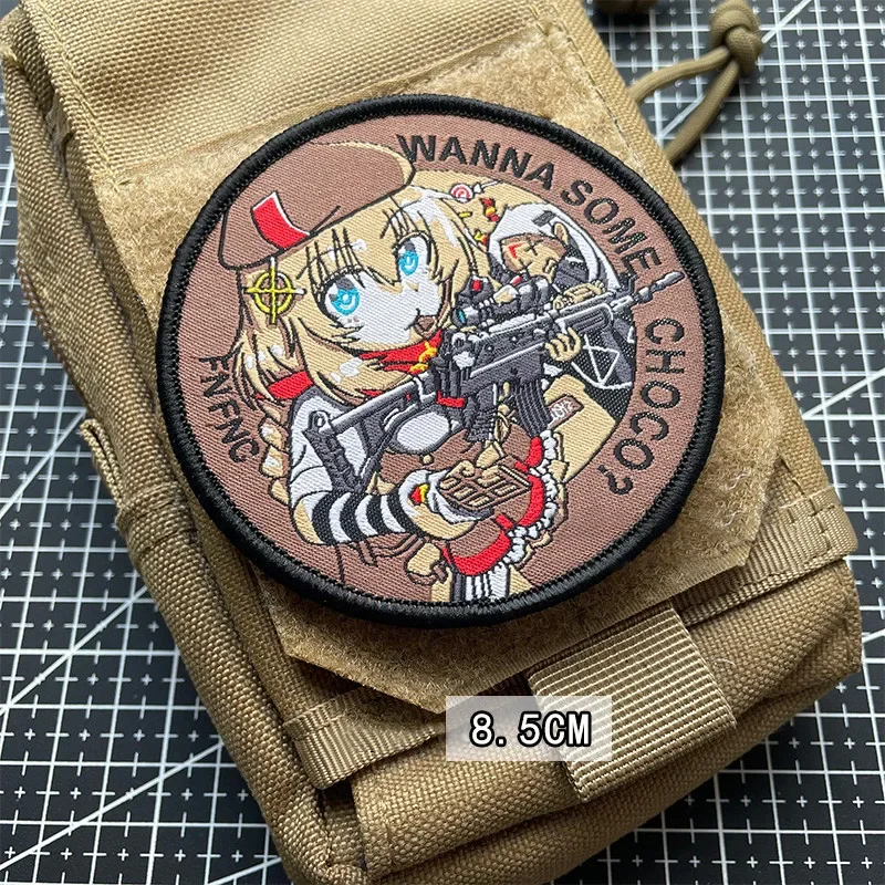 ACG Girls Frontline Patches for Clothing Embroidery Anime Patch Cute Girl Tactical Badge on Backpack Hook Loop Military Patch