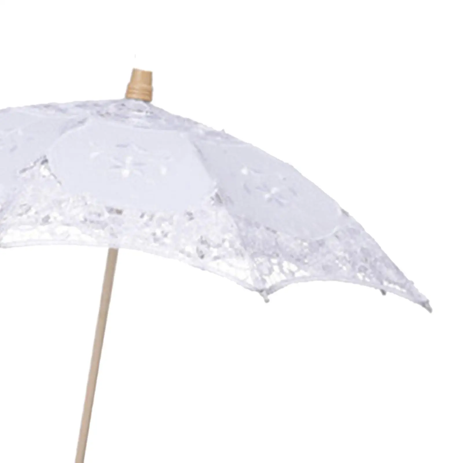Gorgeous Handmade Lace Parasol Umbrella for Wedding Party Bride Photo Prop Cosplay Stage Performance Vintage Style Decoration