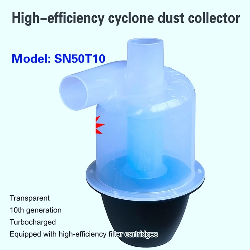 Cyclone Dust Collector (50ST10, Clear, Turbocharged)