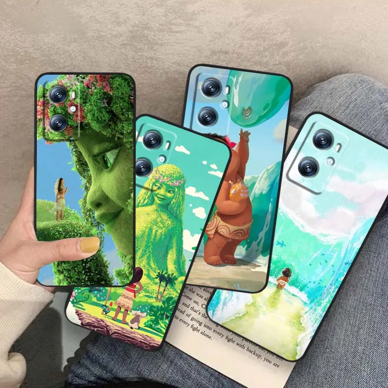 

Disney Moana Ocean Cute Phone Case For OPPO Reno 7 A96 A40 A58 5 6 Realme GT A74 A78 Neo2 A74 A78 Find X5 X3 X7 X8 Black