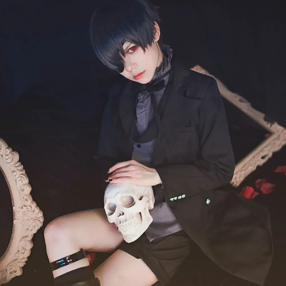 Anime Kuroshitsuji Black Butler Costume Cosplay Demon Suit Ciel Phantomhive Costume Cosplay Halloween per donna uomo