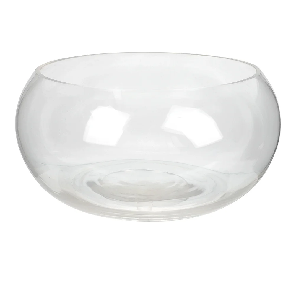 

Glass Round Fish Bowl Clear Simple Transparent Goldfish Bowl Desktop Decorative Hydroponic Plant Terrarium for Home Office