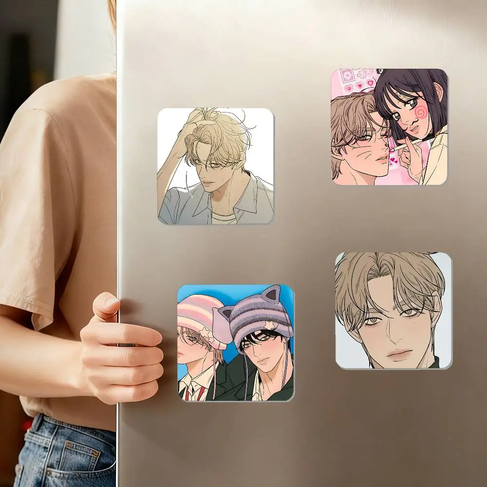 Manhwa Operation True Love Refrigerator Magnet Square Stickers - Can Be Used To Personalize Home Decoration And Ideal Keepsakes