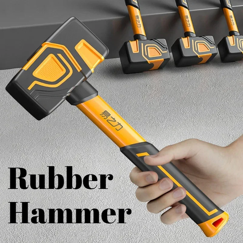 

Multifunctional Hammer Professional Solid Rubber Hammer for Woodwork Urethane Hammers Rubber Mallet for Tiles Portable Hand Tool