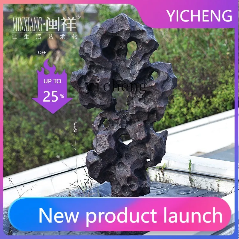 LYY  new Chinese style medium and large floor-to-ceiling Taihu stone resin cultural stone Zen ornaments  living room decoration