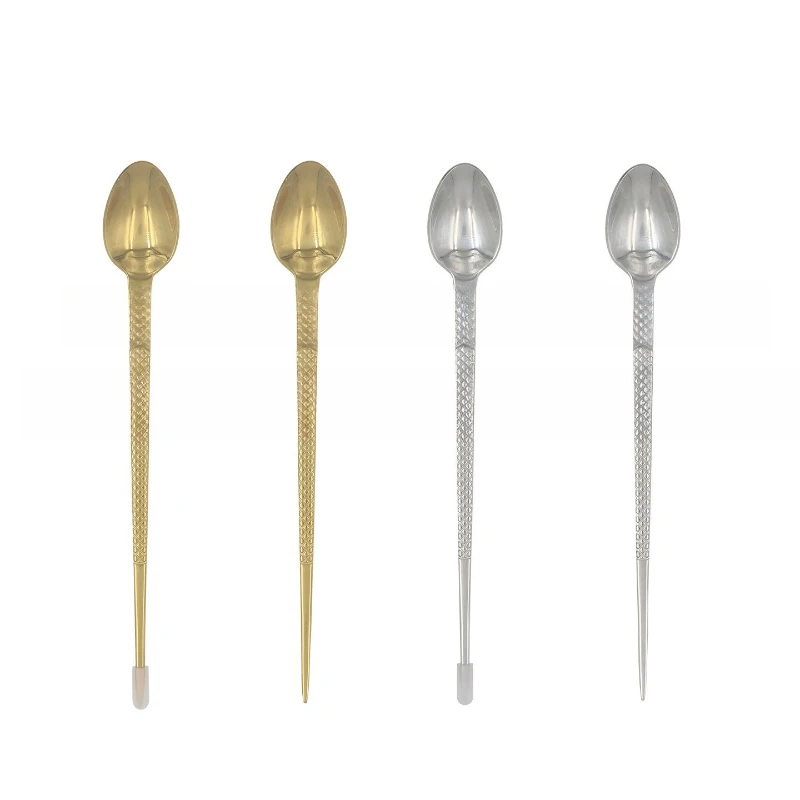 

Stainless steel tasting spoon tasting spoon integrated chef dual-purpose forceps spoon molecular cooking tool