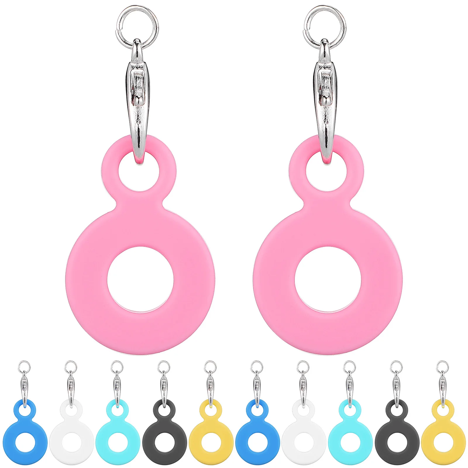 

12pcs Hanging Charms Cute Silicone Drinking Straw Decor Reusable Pendant For Straw Party Bar Accessory Supplies