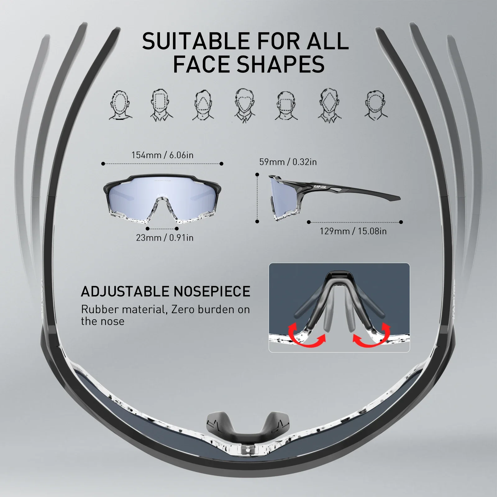 Kapvoe gafas de sol UV400 gafas de ciclismo MTB montar patinaje gafas de sol MTB gafas para hombre mujer bicicleta senderismo gafas