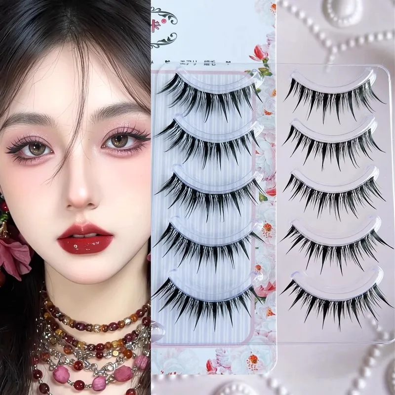 NEW K107 Full Flying Comic Fairy False Eyelash Little Devil Thick Pure Desire C at Eye Cos Natural Eyelash 5 PAIRS