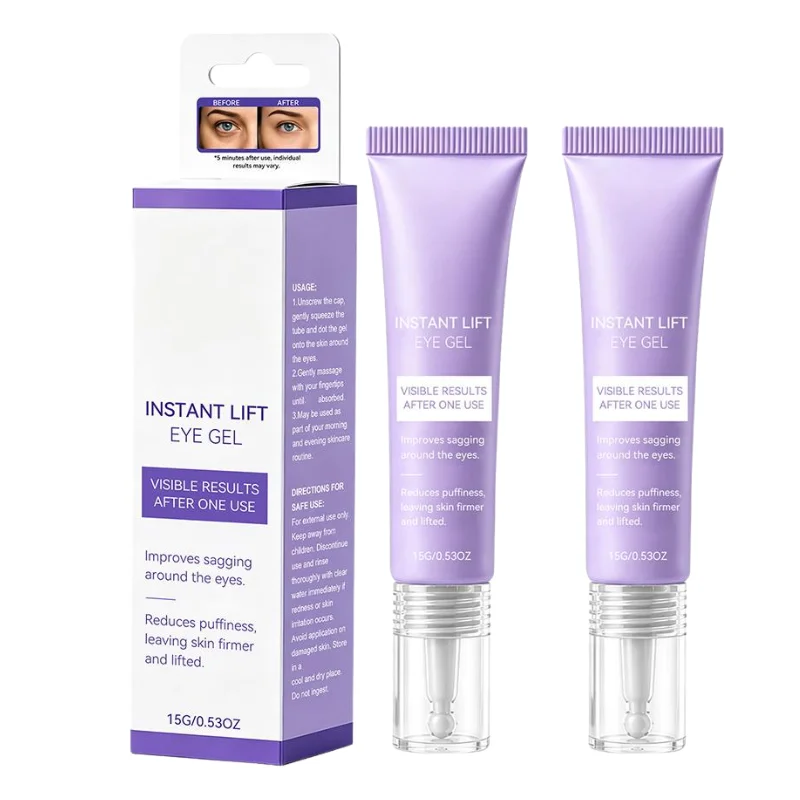 Instant Lift Eye Gel Firming Under Eye Cream Reduce Puffiness Lift Sagging Skin Anti Aging Wrinkle Eye Care Gel for Daily Use