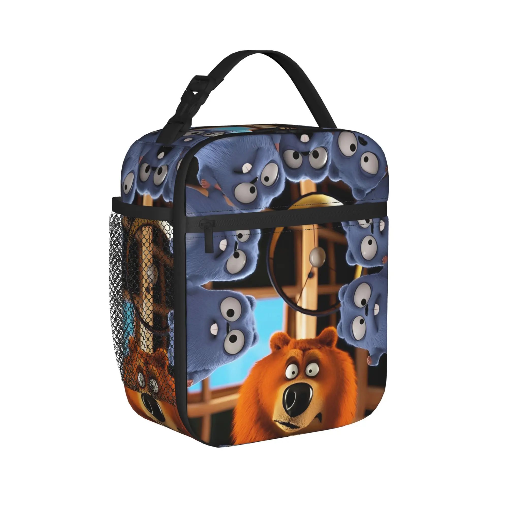 Grizzly and Lemmings Insulated Lunch Bags Leakproof How They Share The Land Meal Container Cooler Bag Tote Lunch Box Bento Pouch