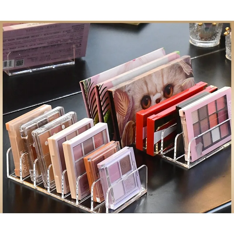Eye shadow tray storage rack Transparent powder box Desktop drawer Compartment color cosmetics shelf